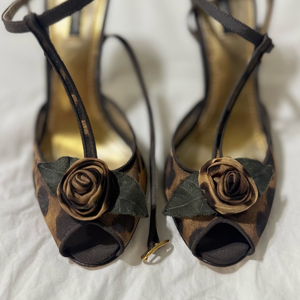 Dolce & Gabbana Brown and Black Heels Elegant Design